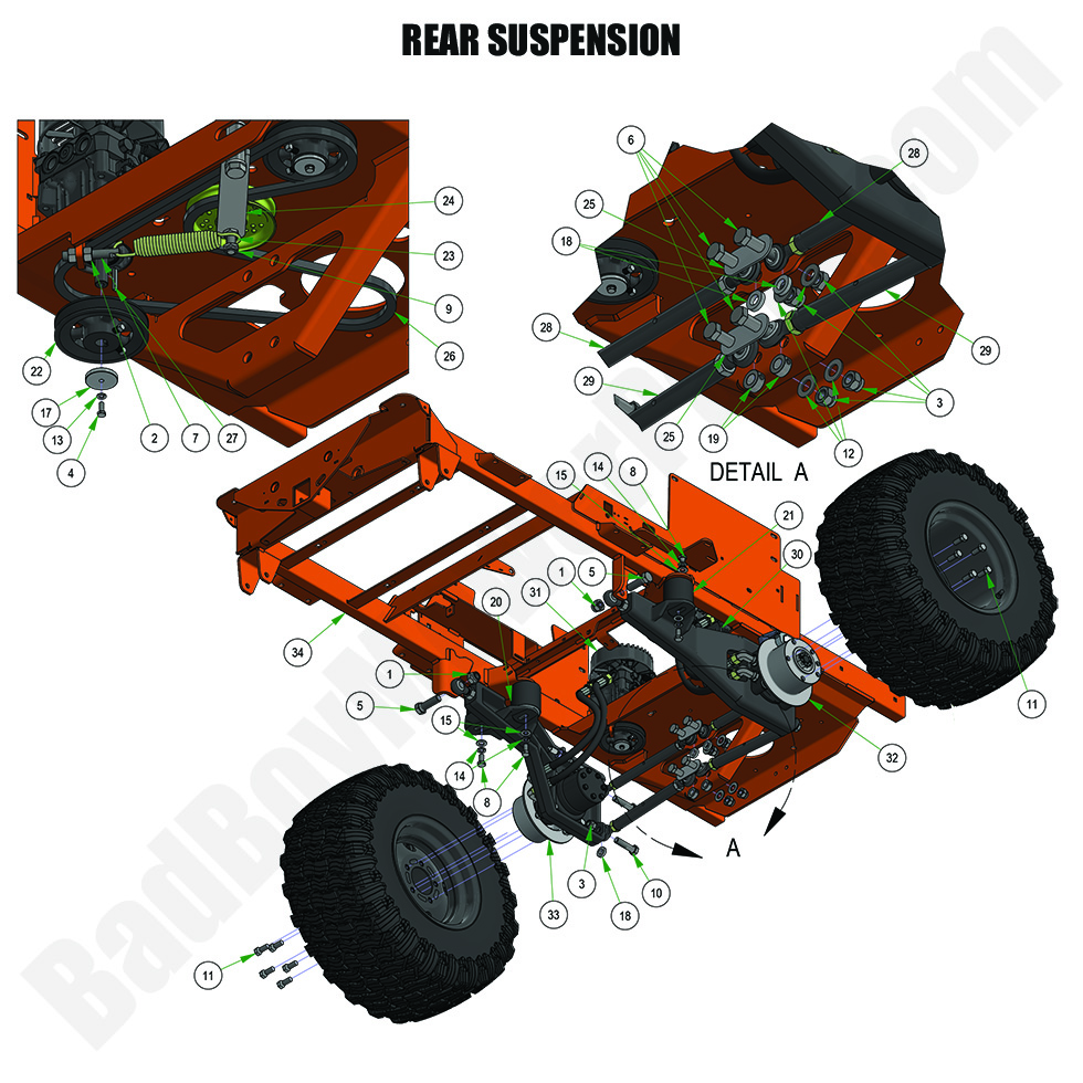 3588 - Bad Boy Mower Parts Lookup > 2024 > Rogue > Rear Suspension